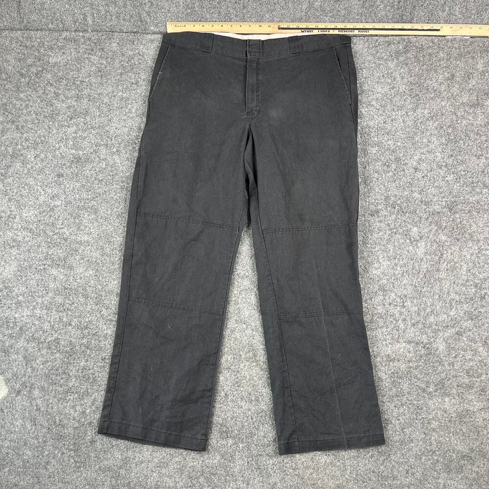 Dickies Relaxed Fit Pants Mens Size 38x30 Black Straight Workwear Casual Classic